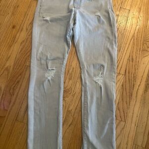 Light Gray Distressed Jeans